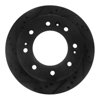 R1 Concepts R1 11-25 Chevrolet Suburban 3500 HD Front Left Drilled & Slotted Black Brake Rotor