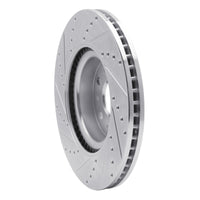 R1 Concepts R1 14-25 Cadillac CT5 Front Right Drilled & Slotted Silver Brake Rotor