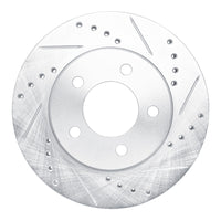 R1 Concepts R1 70-93 Ford Taurus (Excl SHO) Front Right Drilled & Slotted Silver Brake Rotor