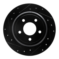 R1 Concepts R1 03-11 Ford Crown Victoria Rear Left Drilled & Slotted Black Brake Rotor