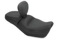Mustang Motorcycle Mustang 15-21 Harley Street Standard Touring 1PC Seat w/Driver Backrest - Black