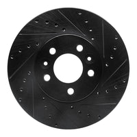 R1 Concepts R1 98-02 Ford Crown Victoria Front Right Drilled & Slotted Black Brake Rotor