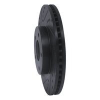 R1 Concepts R1 97-01 Infiniti Q45 Front Left Drilled & Slotted Black Brake Rotor