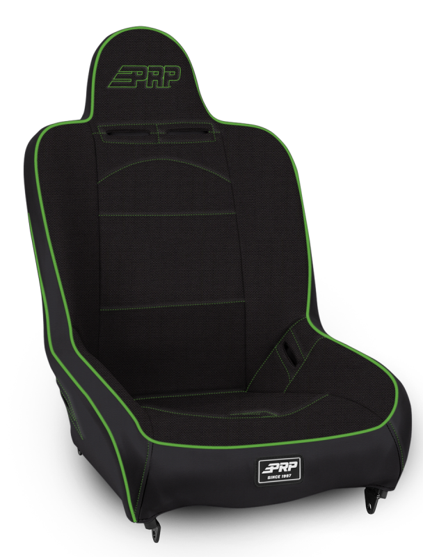 PRP Seats PRP Premier High Back Suspension Seat- Black/Green Tweed