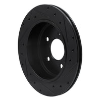 R1 Concepts R1 03-11 Ford Crown Victoria Rear Left Drilled & Slotted Black Brake Rotor