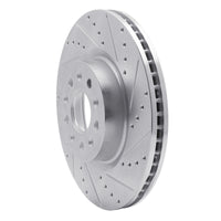R1 Concepts R1 14-25 Cadillac CT5 Front Right Drilled & Slotted Silver Brake Rotor