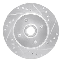 R1 Concepts R1 93-93 Ford Mustang Front Right Drilled & Slotted Silver Brake Rotor
