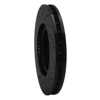 R1 Concepts R1 03-06 Mitsubishi Lancer Front Right Drilled & Slotted Black Brake Rotor