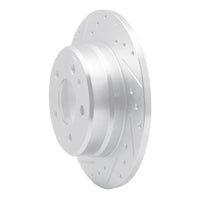 R1 Concepts R1 87-92 BMW 735I Rear Left Drilled & Slotted Silver Brake Rotor