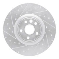 R1 Concepts R1 18-20 Jaguar E-Pace Front Left Drilled & Slotted Silver Brake Rotor