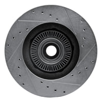R1 Concepts R1 95-11 Ford Explorer Front Left Drilled & Slotted Silver Brake Rotor