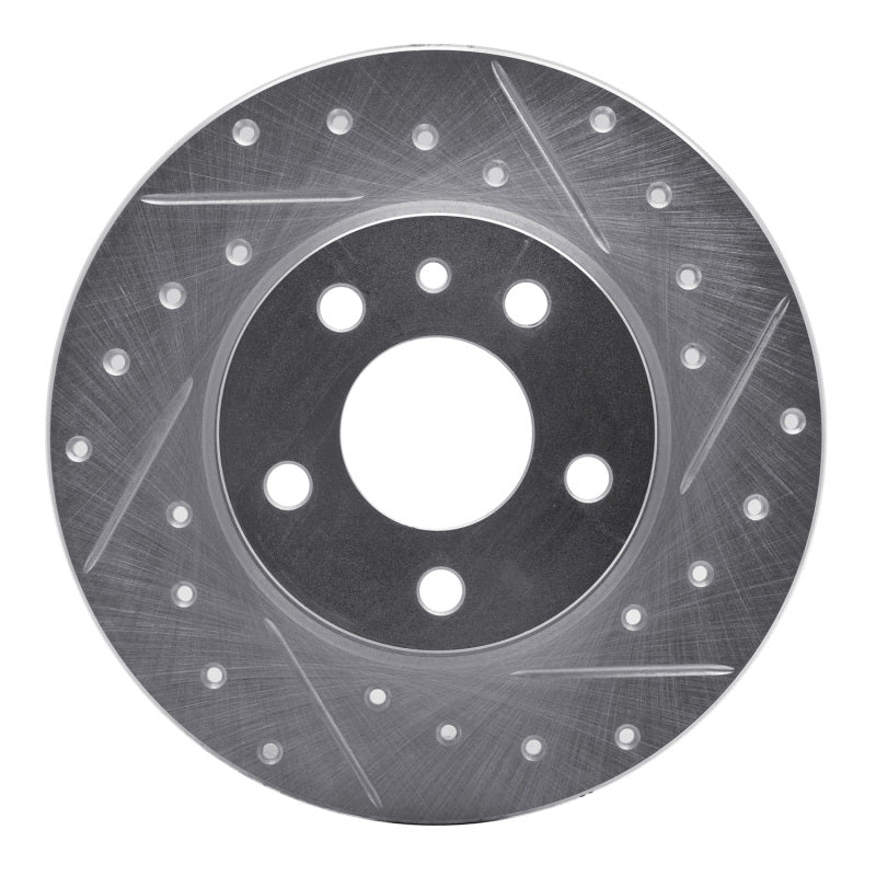 R1 Concepts R1 91-95 Alfa Romeo 164 Rear Right Drilled & Slotted Silver Brake Rotor
