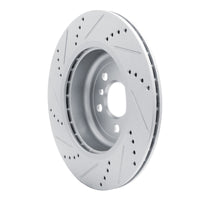 R1 Concepts R1 17-25 BMW 330I Left Rear Drilled & Slotted Silver Brake Rotor