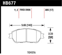 Hawk Performance Hawk Lexus 02-03/04-06 ES300/330 Toyota 98-12 Tacoma/Adynl Models Street Perf Ceramic Ft Brake Pads