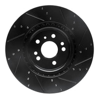 R1 Concepts R1 12-18 Mercedes-Benz ML350 Front Left Drilled & Slotted Black Brake Rotor