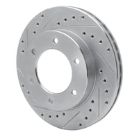 R1 Concepts R1 01-04 Honda Passport Front Left Drilled & Slotted Silver Brake Rotor
