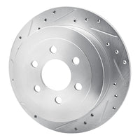 R1 Concepts R1 03-04 Dodge DAKOTA RWD Rear Left Drilled & Slotted Silver Brake Rotor