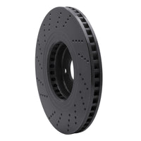 R1 Concepts R1 07-11 Lexus GS350 Right Front Drilled Black Brake Rotor