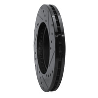 R1 Concepts R1 92-98 Lexus SC300 Front Left Drilled & Slotted Black Brake Rotor