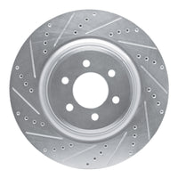 R1 Concepts R1 03-17 Dodge Viper Front Left Drilled & Slotted Silver Brake Rotor