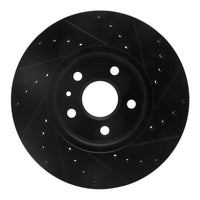 R1 Concepts R1 10-25 Buick Allure Front Left Drilled & Slotted Black Brake Rotor