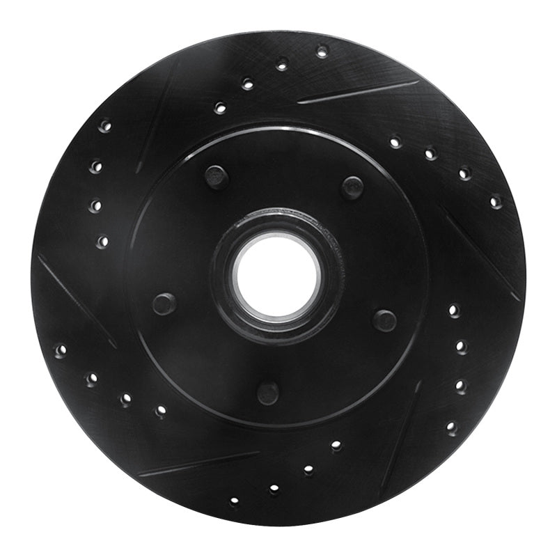 R1 Concepts R1 1978-1990 Buick Estate Wagon Front Left Drilled & Slotted Black Brake Rotor