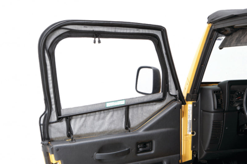 Bestop 97-06 Jeep Wrangler TJ Fabric Door Skins (Black Diamond)