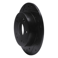 R1 Concepts R1 97-06 Acura RSX Rear Left Drilled & Slotted Black Brake Rotor