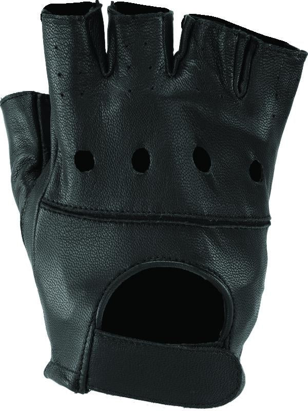 Kuryakyn Leather By River Road Hollister Shorty Gloves Black - Large