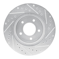 R1 Concepts R1 87-90 Dodge DAKOTA 4WD Front Right Drilled & Slotted Silver Brake Rotor