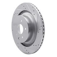 R1 Concepts R1 09-20 Nissan 370Z Rear Right Drilled & Slotted Silver Brake Rotor