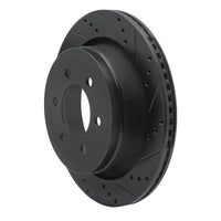 R1 Concepts R1 12-20 Ford F-150 4WD Rear Right Drilled & Slotted Black Brake Rotor