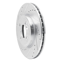 R1 Concepts R1 07-15 Mini Cooper Clubman Front Left Drilled & Slotted Silver Brake Rotor