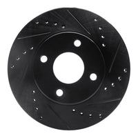 R1 Concepts R1 1995-2004 Ford CONTOUR Front Right Drilled & Slotted Black Brake Rotor