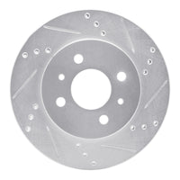 R1 Concepts R1 91-02 Saturn SC Front Right Drilled & Slotted Silver Brake Rotor