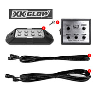 XKGLOW XK Glow Strobe Pod Lights w/ Traffic Modes Ultra Bright LEDs Multiple Modes + Solid On - Amber 4pc