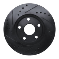 R1 Concepts R1 92-95 Toyota MR2 Front Right Drilled & Slotted Black Brake Rotor