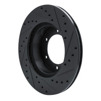 R1 Concepts R1 1986-1995 Toyota 4Runner Front Left Drilled & Slotted Black Brake Rotor