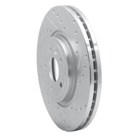 R1 Concepts R1 17-20 Jaguar XF Front Right Drilled & Slotted Silver Brake Rotor