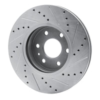 R1 Concepts R1 15-20 Chevrolet Colorado Front Left Drilled & Slotted Silver Brake Rotor