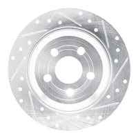 R1 Concepts R1 22-25 Ford Maverick Rear Right Drilled & Slotted Silver Brake Rotor