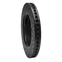 R1 Concepts R1 10-14 Ford F-150 RWD Front Right Drilled & Slotted Black Brake Rotor