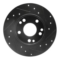 R1 Concepts R1 83-89 Mercedes-Benz 190D Front Left Drilled & Slotted Black Brake Rotor