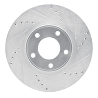 R1 Concepts R1 07-08 Ford Edge Front Right Drilled & Slotted Silver Brake Rotor