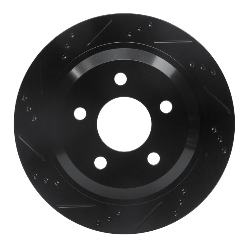 R1 Concepts R1 98-02 Chevrolet Camaro Rear Left Drilled & Slotted Black Brake Rotor