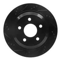 R1 Concepts R1 98-02 Chevrolet Camaro Rear Left Drilled & Slotted Black Brake Rotor