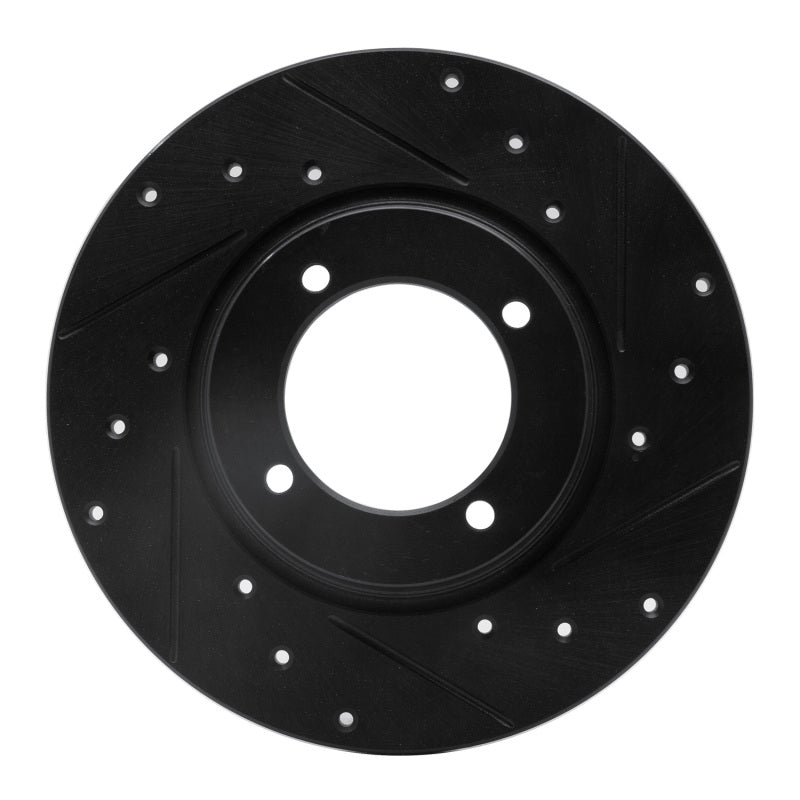 R1 Concepts R1 74-84 Ford COURIER (USA/Canada) Front Right Drilled & Slotted Black Brake Rotor