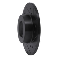R1 Concepts R1 70-73 Nissan 240Z Front Right Drilled & Slotted Black Brake Rotor