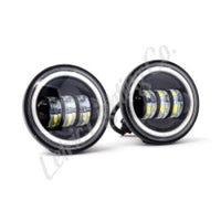 Letric Lighting 4.5in Passing Lamps W/Halo Black
