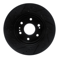 R1 Concepts R1 2019-2026 Cadillac Escalade ESV Front Right Drilled & Slotted Black Brake Rotor